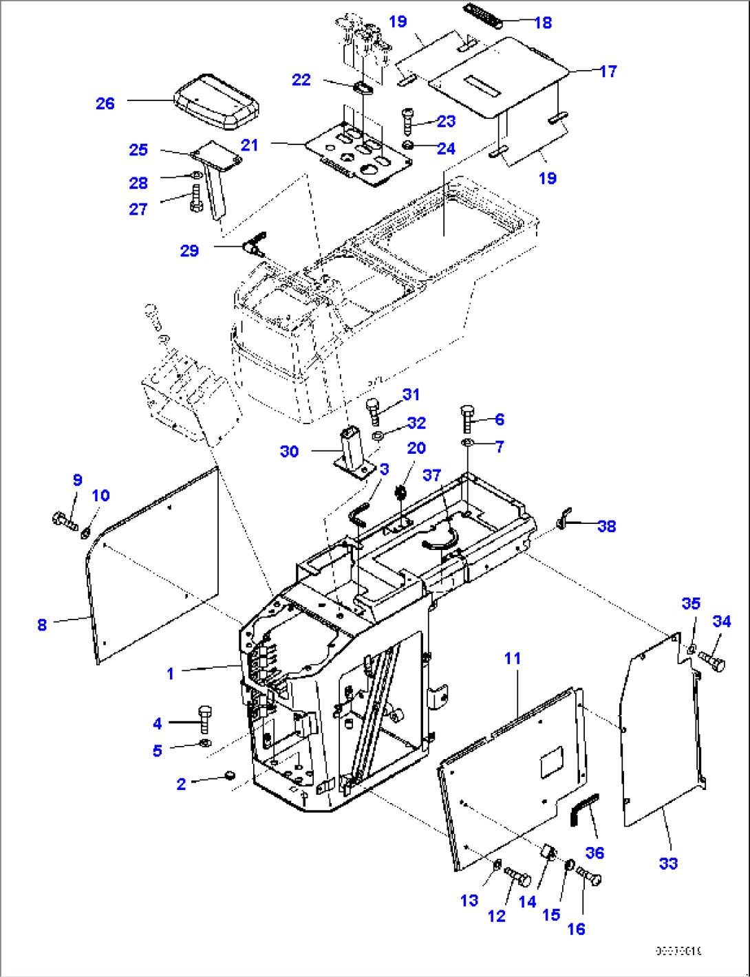 Loader Control Unit, Console Box, R.H. (#75042-)