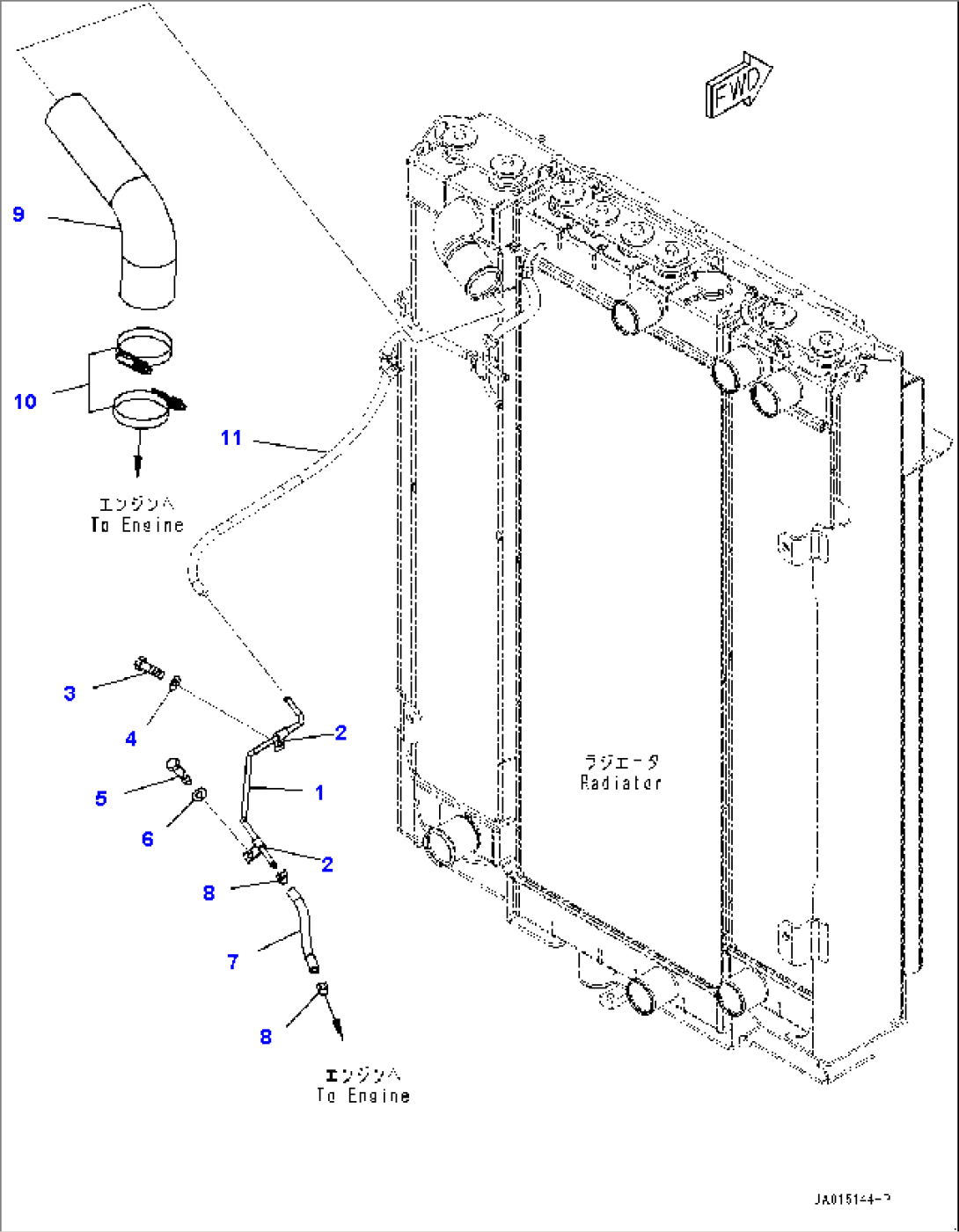 Cooling System, Fan Motor Mounting (#90023-)