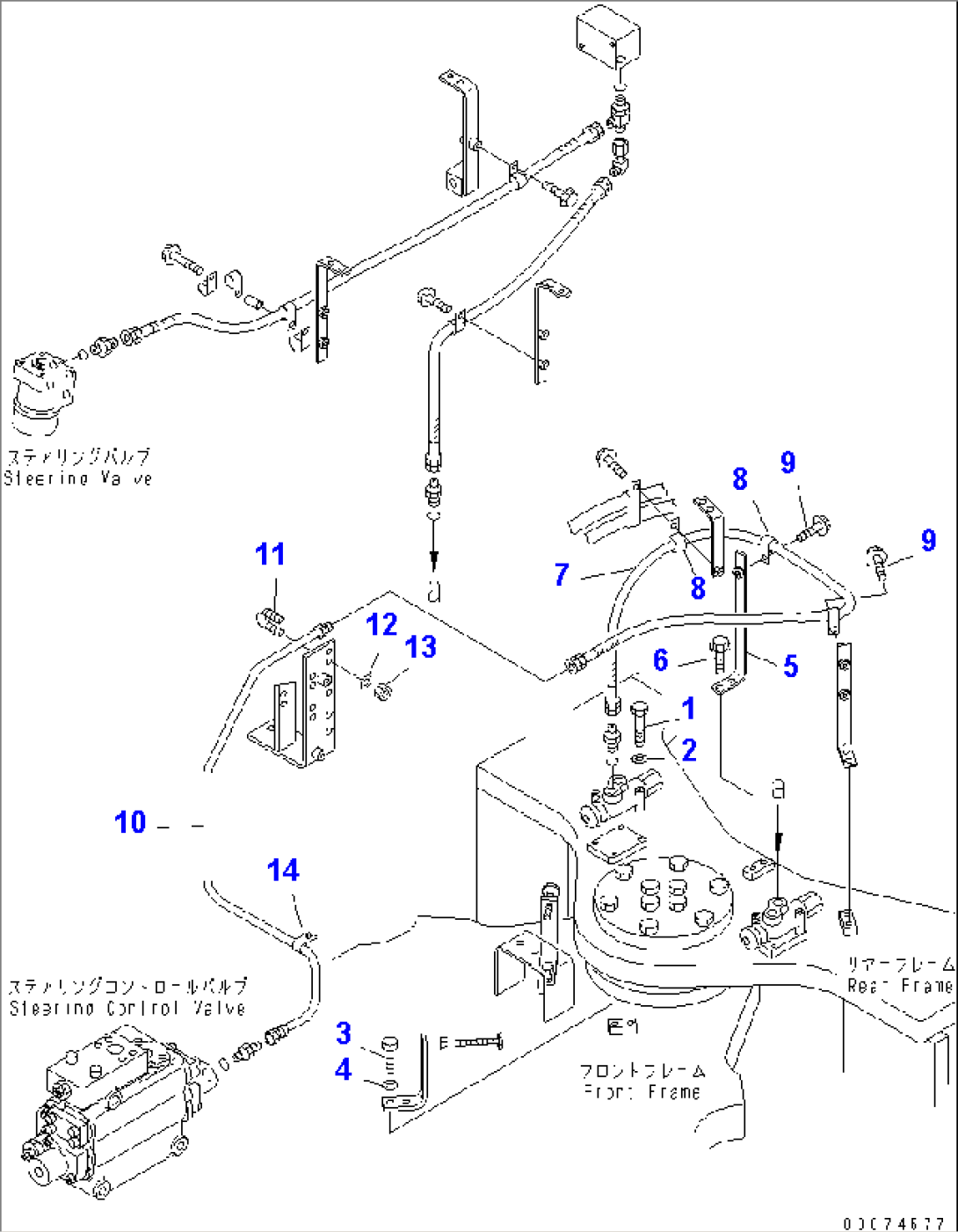 STEERING HYDRAULIC LINE (PILOT LINE¤ 2/4)(#51075-)