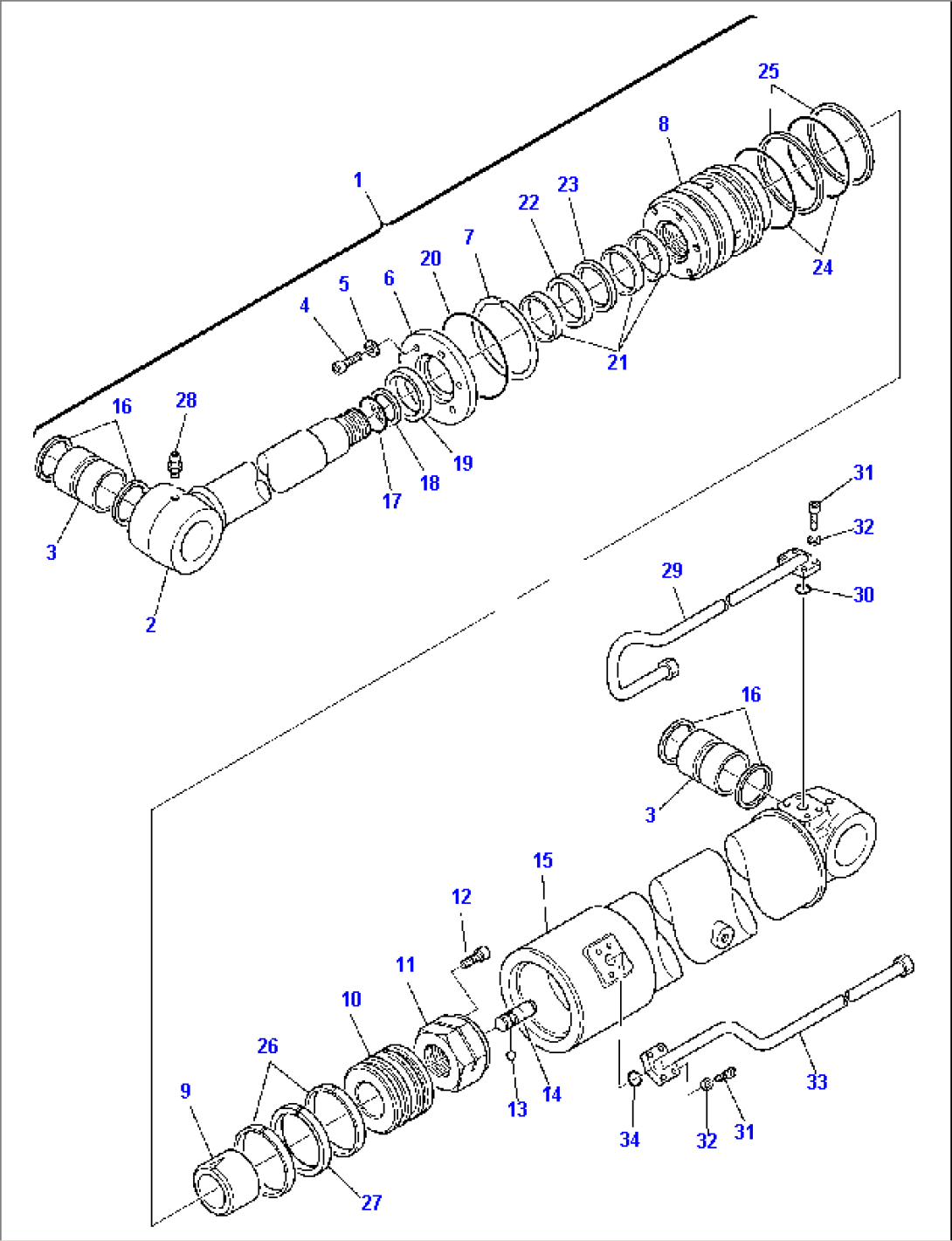 ARM CYLINDER (FOR 2-PIECE BOOM)