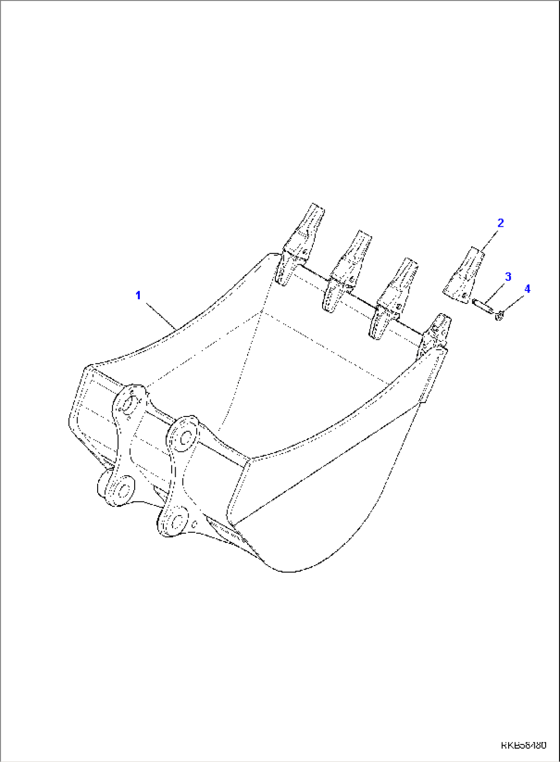 BUCKET, WIDTH 750MM, HORIZONTAL PIN TYPE