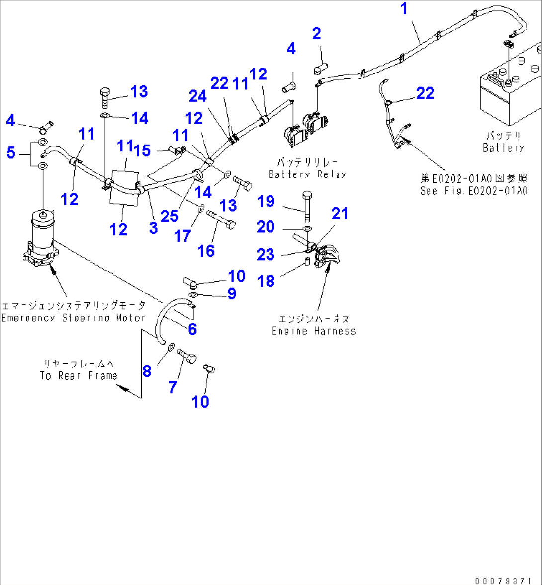 REAR HARNESS (WIRE AND CABLE)(#65001-)