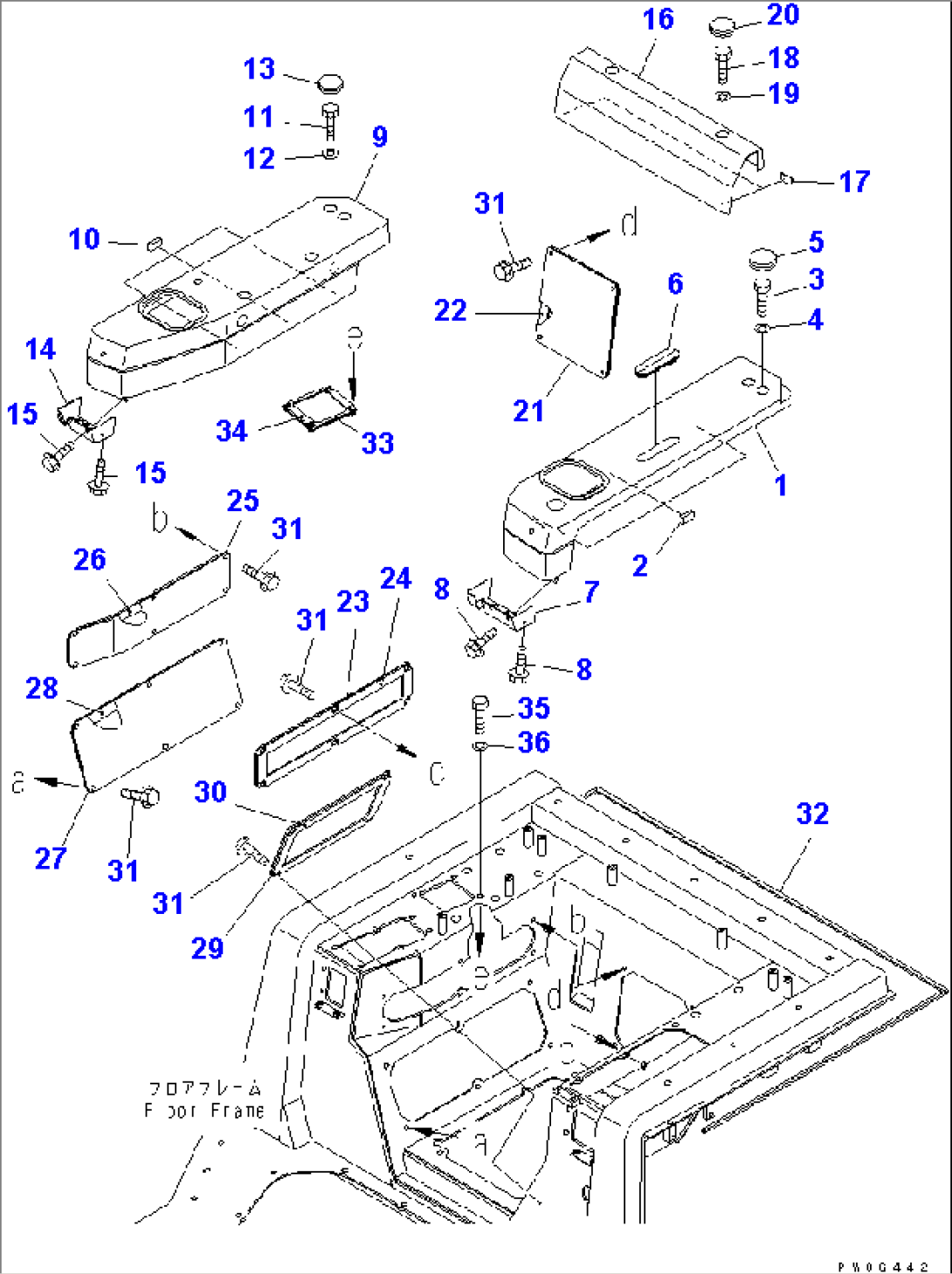 ARM REST COVER (WITH CAB) (FOR TRIMMING DOZER)