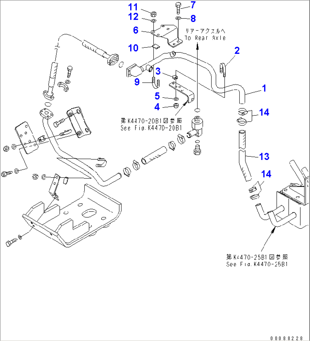 BRAKE PIPING (REAR AXLE LINE)(#60002-)
