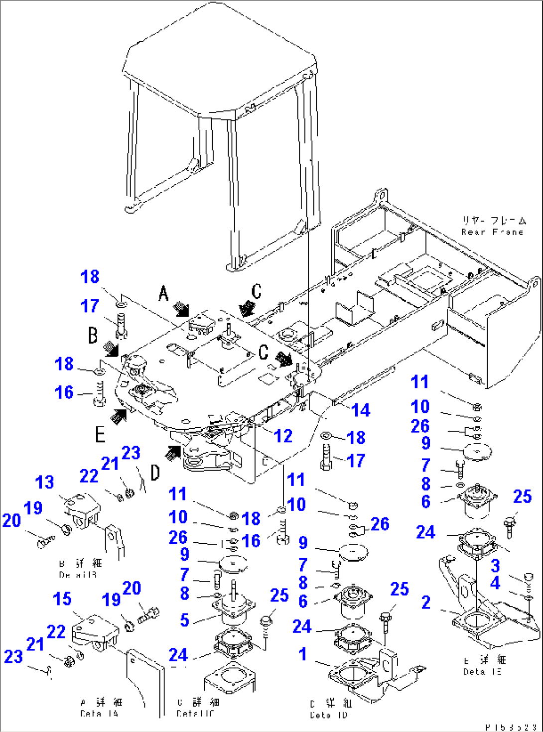 FLOOR FRAME MOUNTING PARTS (CANOPY SPEC.)