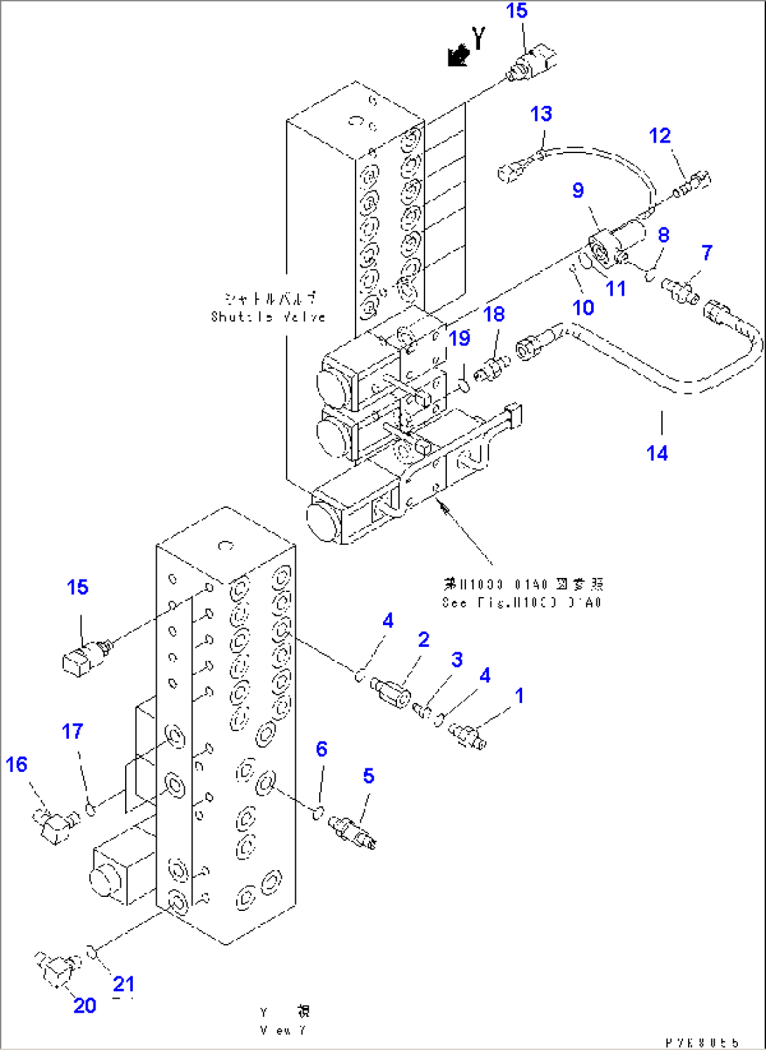 MANIFOLD BLOCK (CONNECTING PARTS) (2/2)(#K32001-)