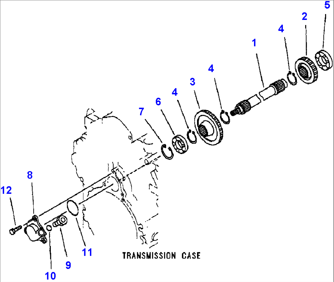 FIG. F4350-58A0 TRANSMISSION - F0URTH SHAFT AND GEAR