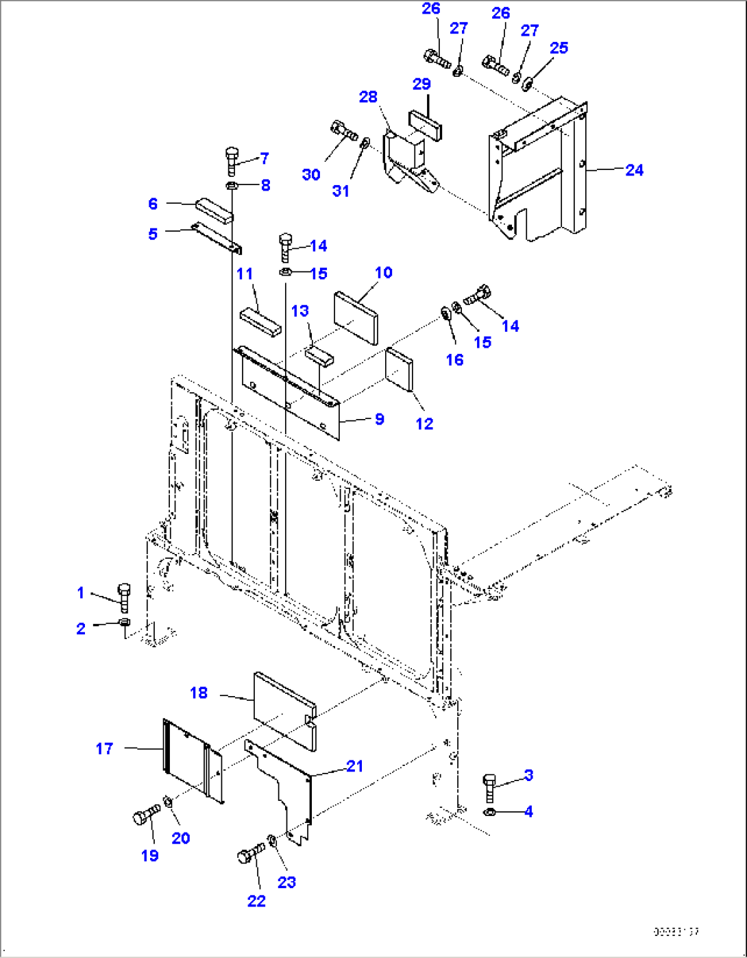 Machine Cab Partition, Cover (4/6) (#35271-)