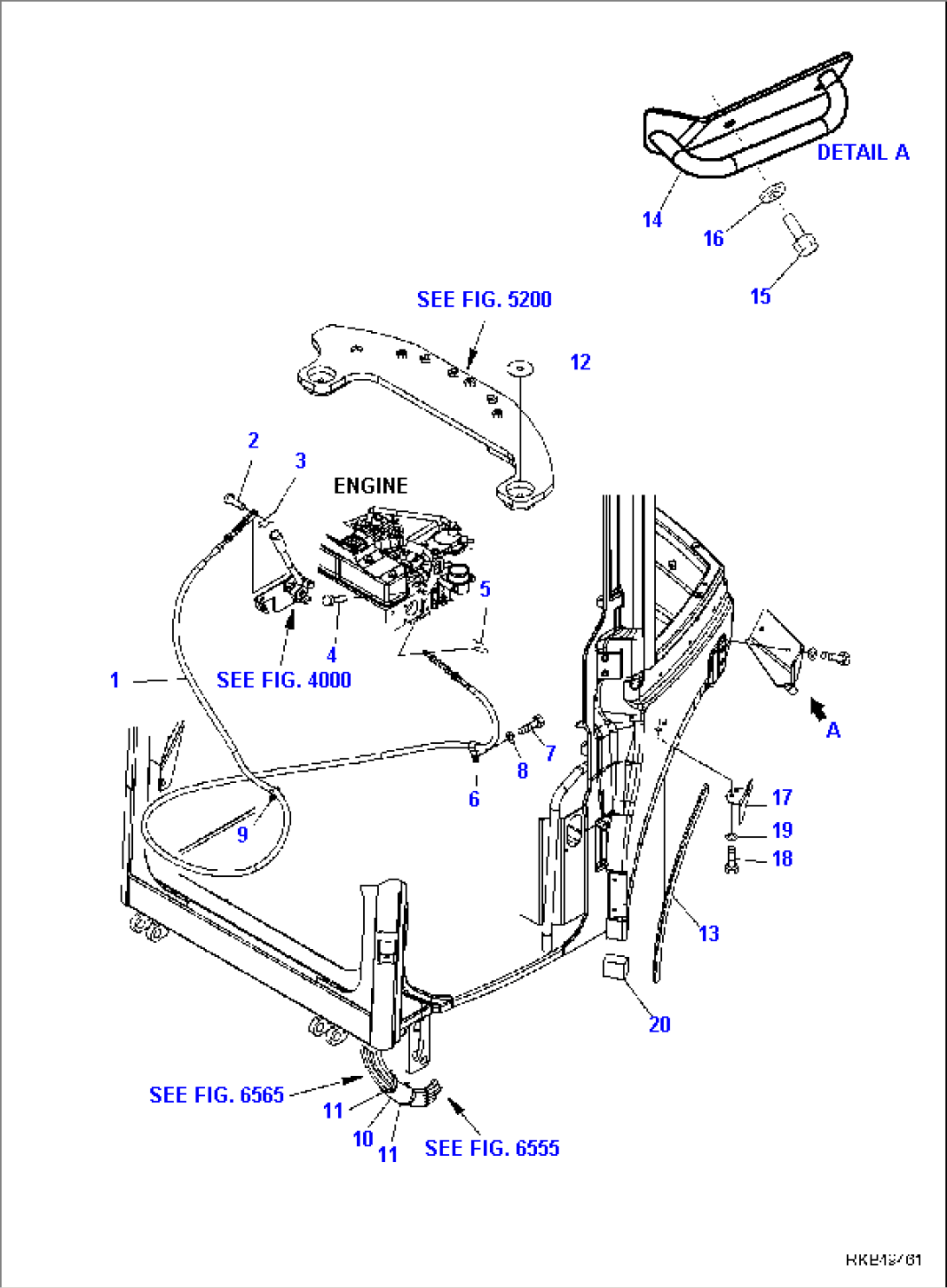 FUEL CONTROL LEVER (FOR CAB) (2/2)