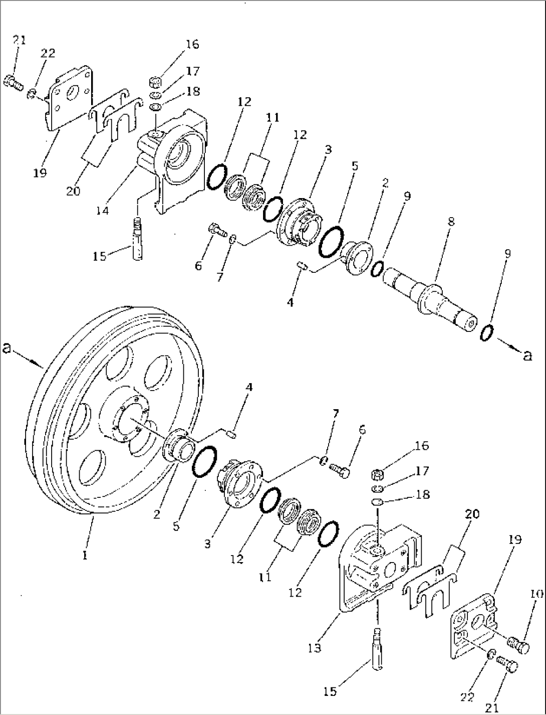 FRONT IDLER (RUBBER SHOE SPEC.)(#61001-61075)