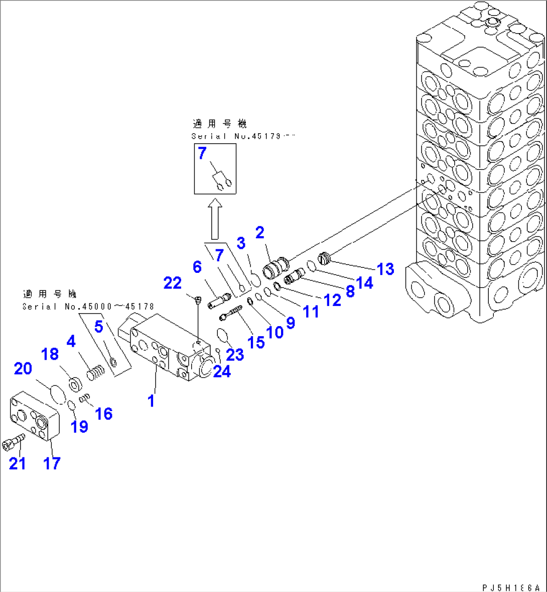 MAIN VALVE (8-VALVE) (10/15)(#45000-)