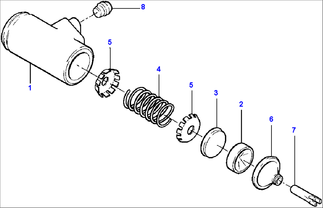 FIG. H0410-01A3 BRAKE WHEEL CYLINDER - FRONT AXLE