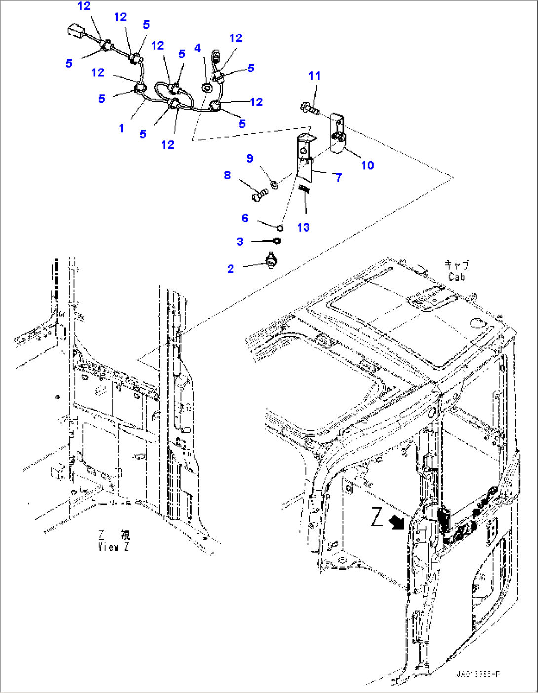 Cab, 12V converter (#7001-)