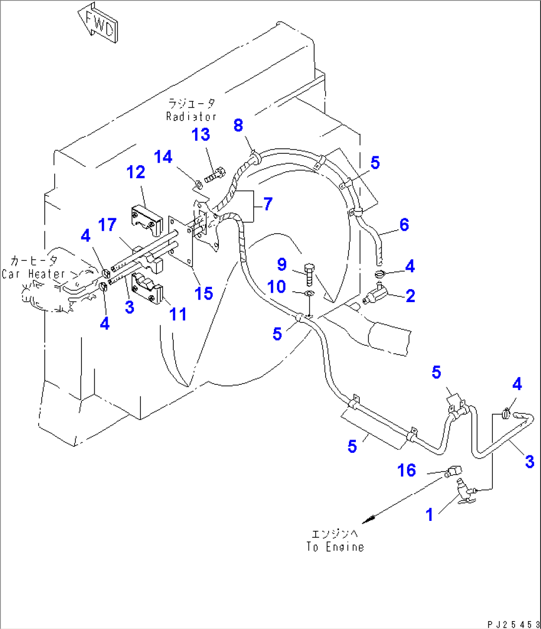 CAR HEATER (1/3) (PIPING)(#5680-)