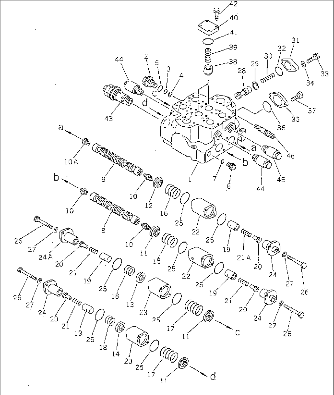 2-SPOOL CONTROL VALVE (1/3)(#20001-)