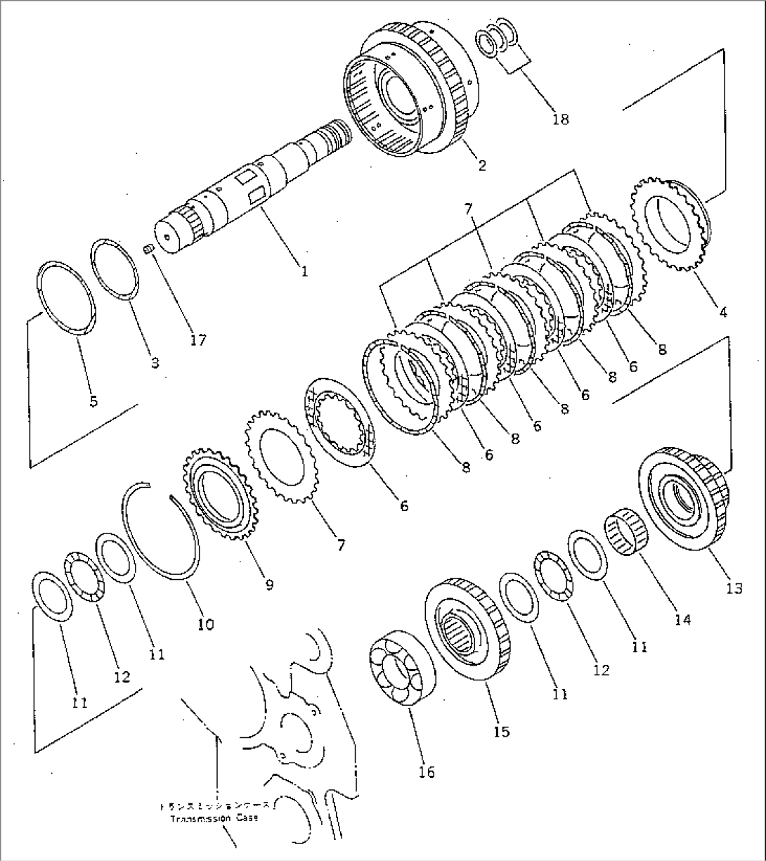 TRANSMISSION (2ND CLUTCH)(#20001-)