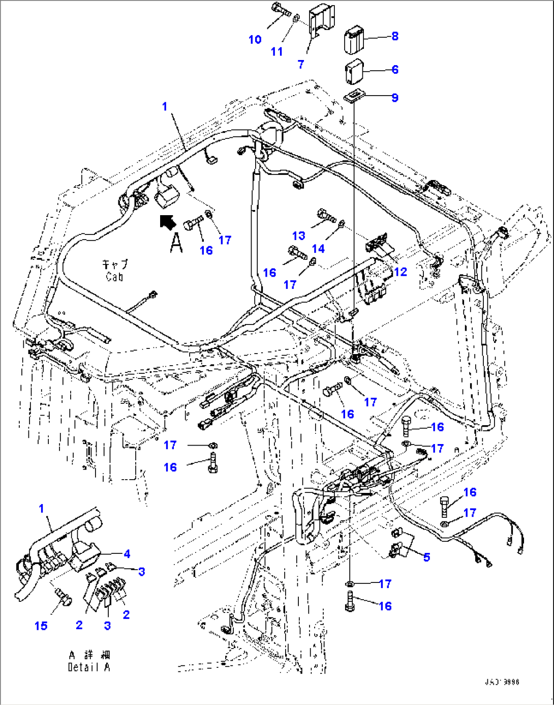 Cab, Cab Wiring Harness (#B60001-)