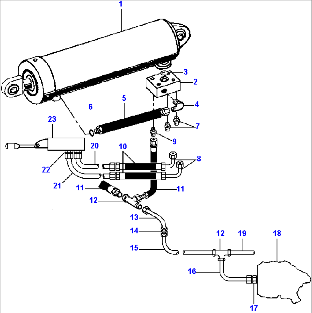 FRONT OUTRIGGER ACTUATOR LINES