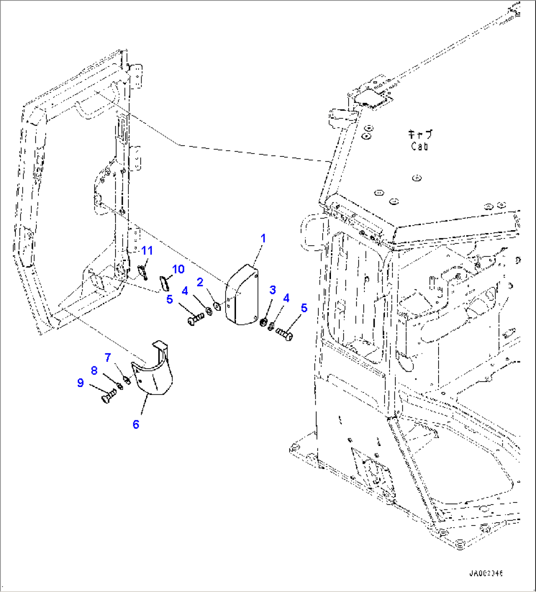 ROPS Cab, Door Cover, R.H. (#80001-80979)