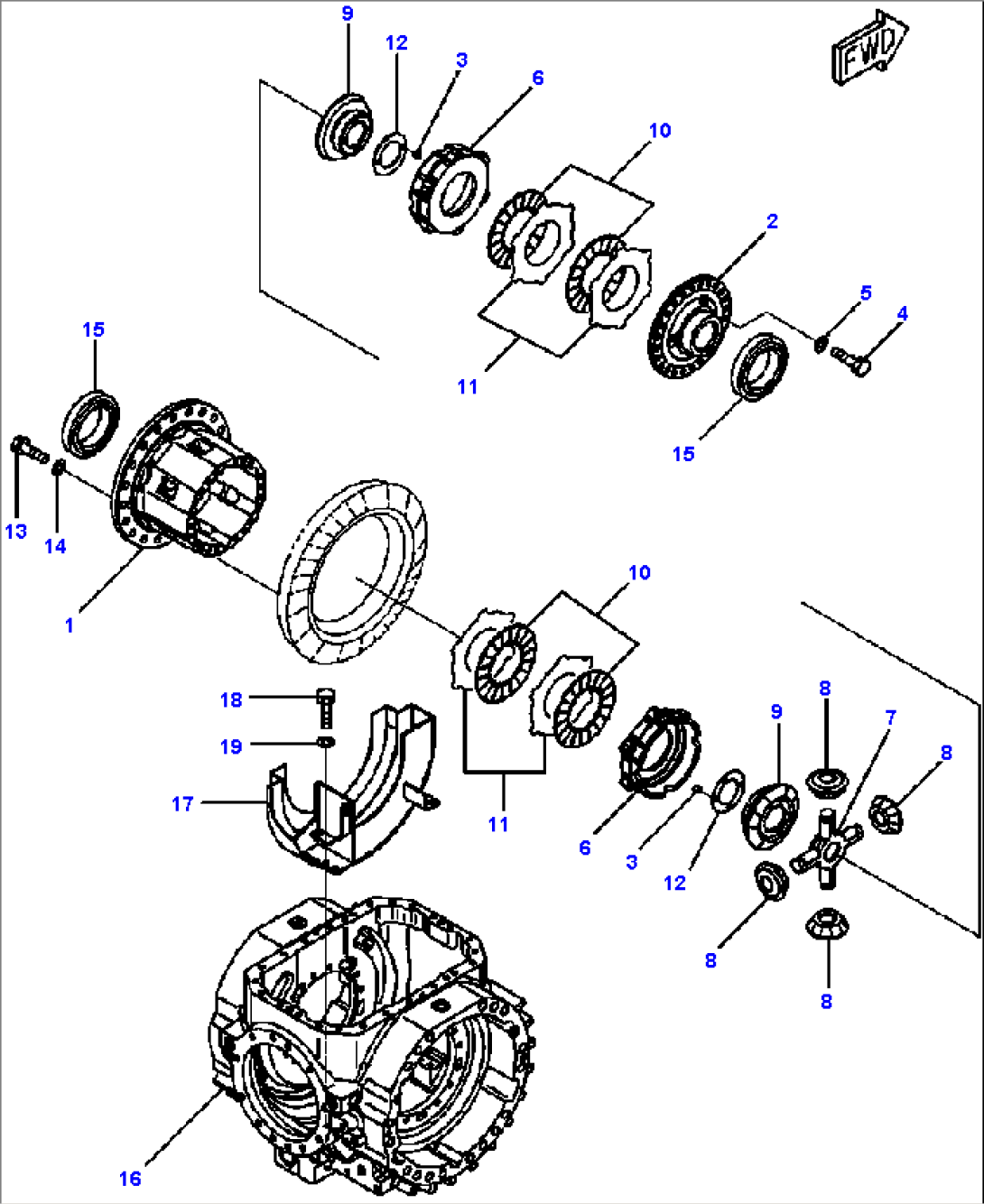 F4400-54B1 FRONT AXLE LIMITED SLIP DIFFERENTIAL (2/3)