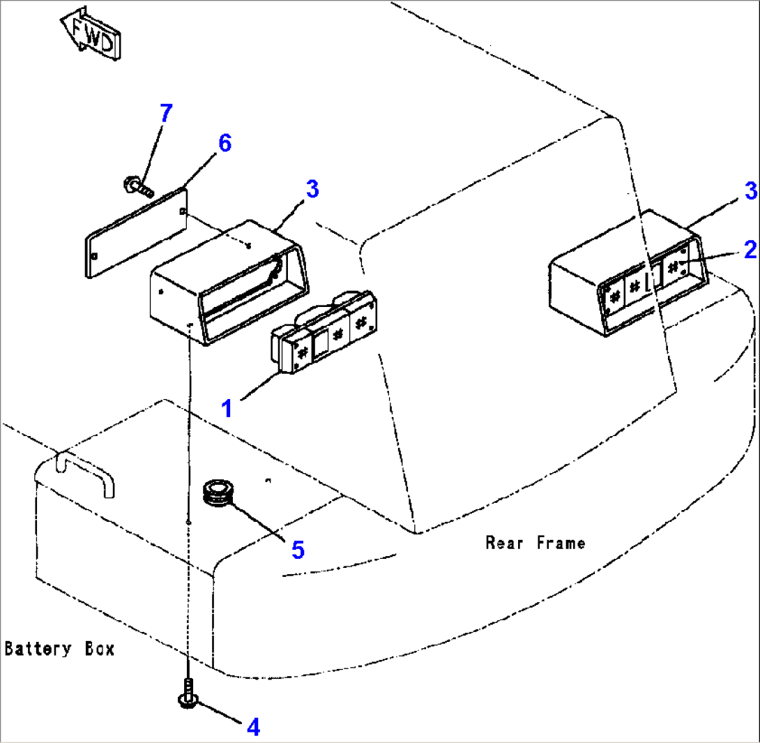 E0120-02A0 BATTERY BOX REAR COMBINATION LIGHTS