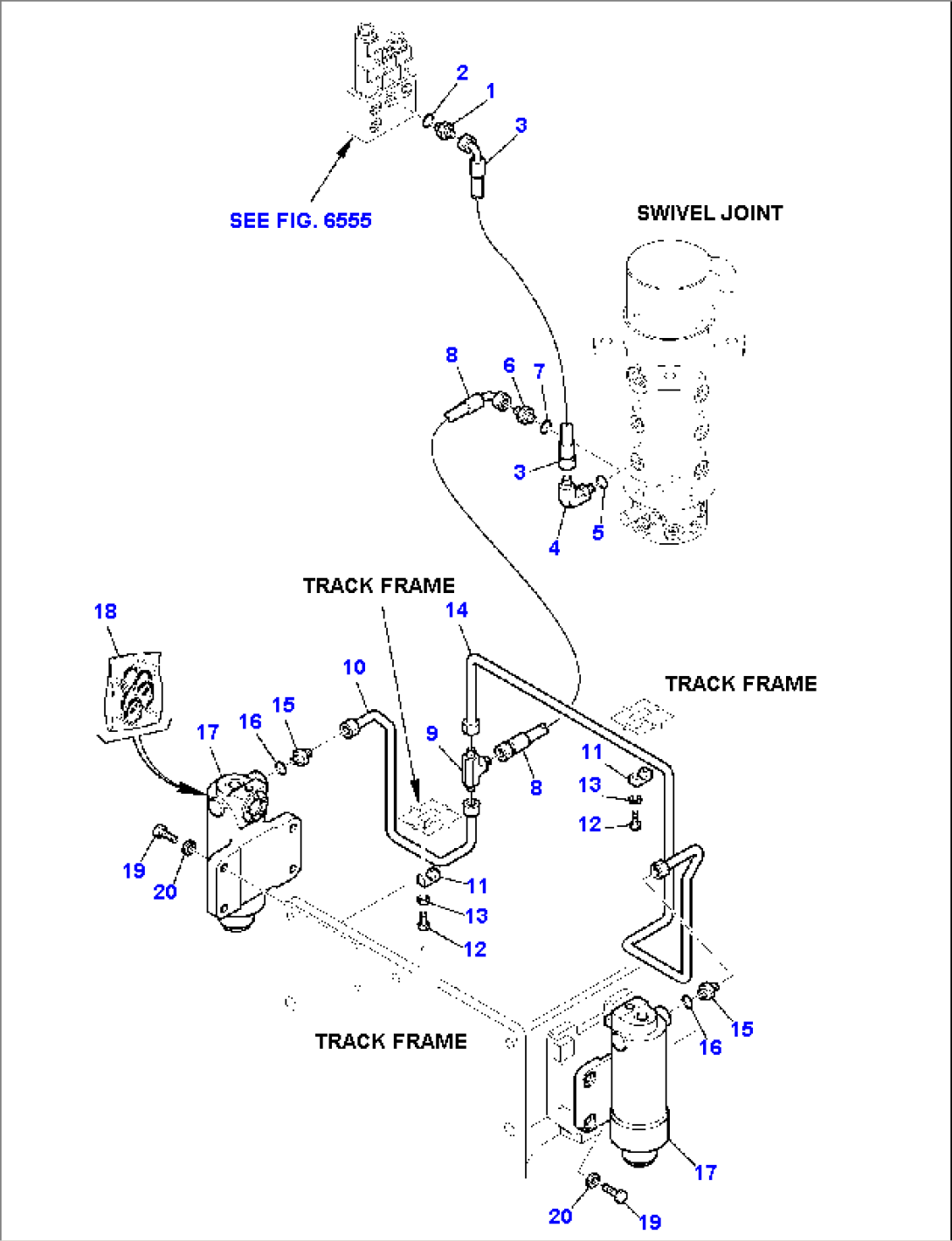 HYDRAULIC PIPING SUSPENSION LOCK CYLINDER LINE