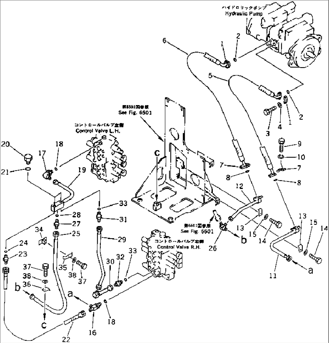 HYDRAULIC PIPING (DELIVERY LINE)(#8036-)