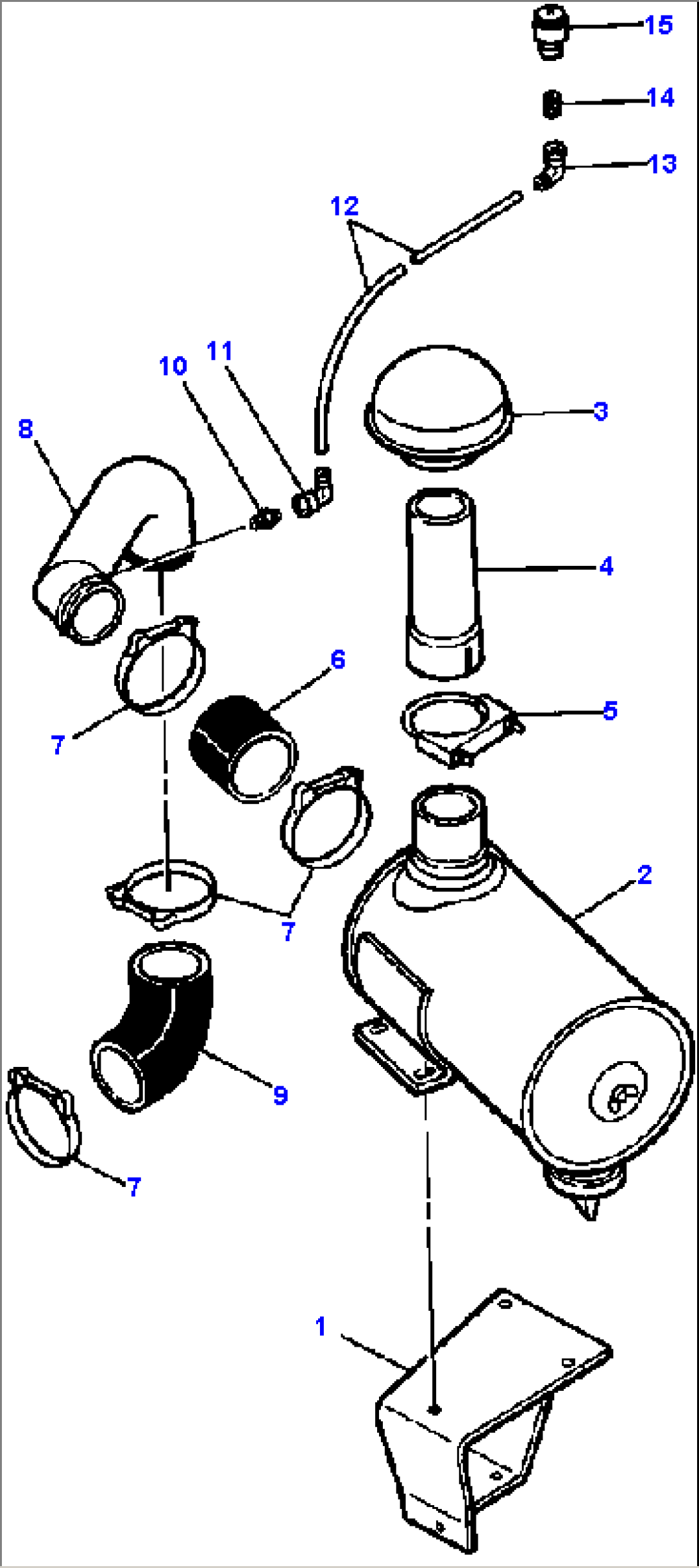 AIR CLEANER AND CONNECTIONS FOR MODEL 510C