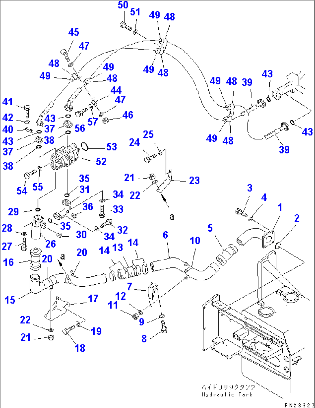 BRAKE COOLING PIPING (1/4) (SUCTION LINE)