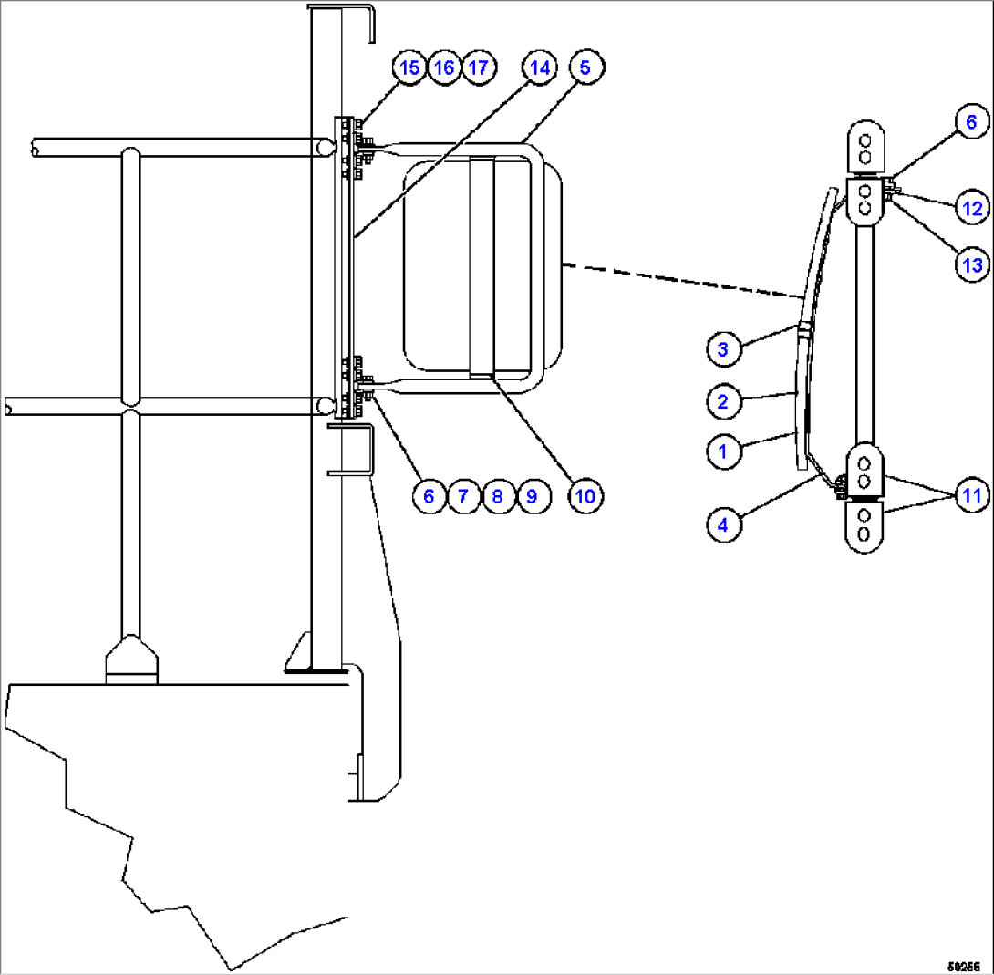 L.H. CONVEX MIRROR INSTALLATION