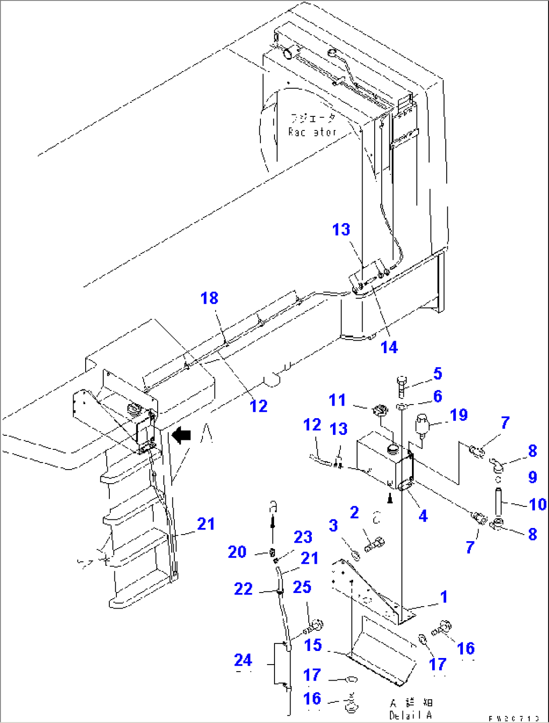 RADIATOR (SUB TANK AND PIPING)(#52001-52405)