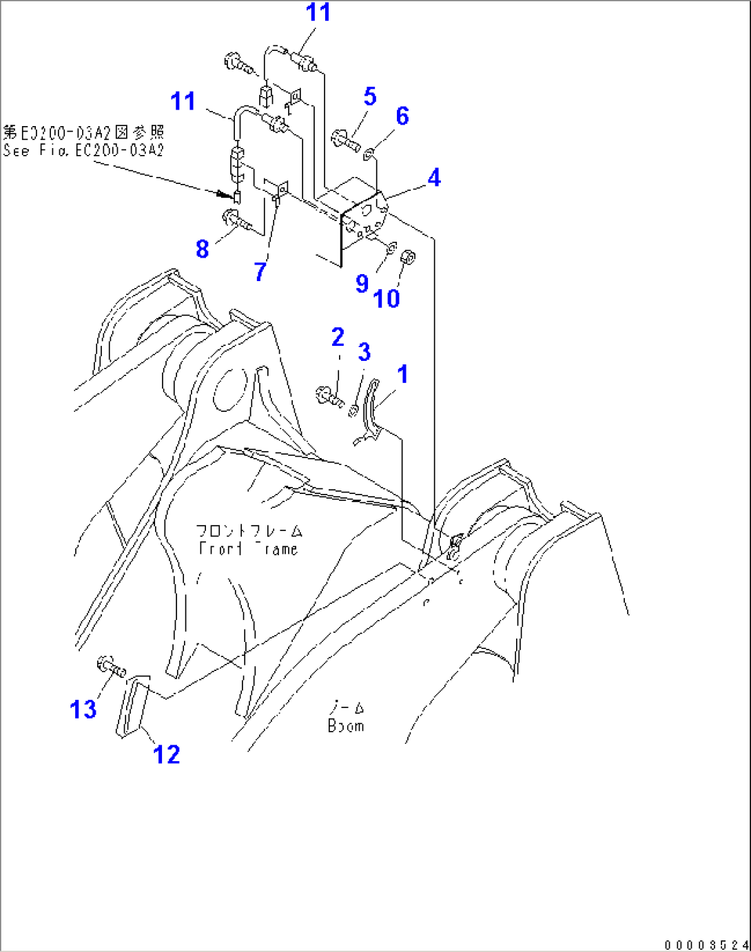 LIFT ARM AND BELLCRANK (BOOM KICK OUT AND POSITIONER) WITH ACTIVE WORKING)(#54001-)