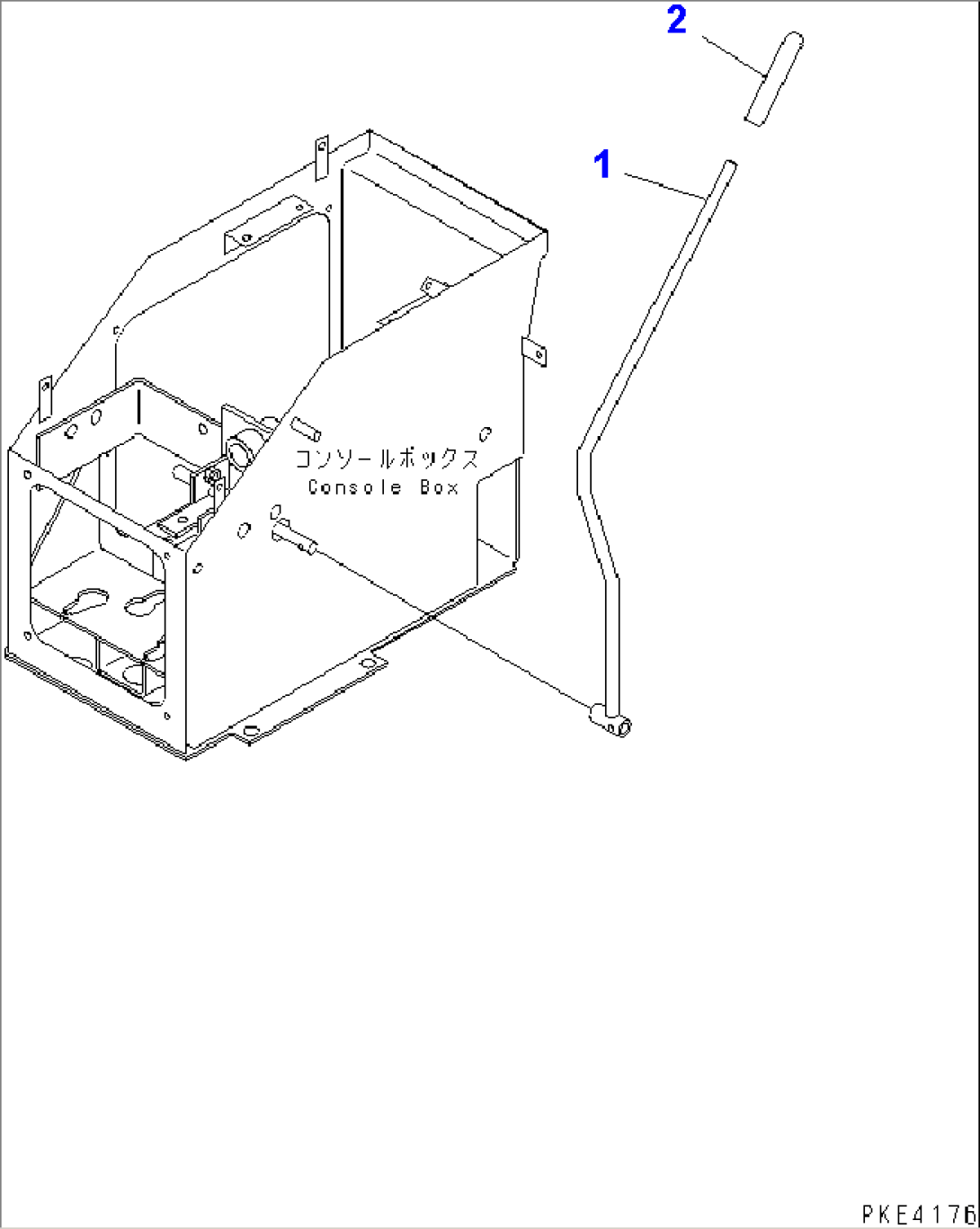 LOADER CONTROL (WORK EQUIPMENT CONTROL LOCK LEVER)(#10001-11122)