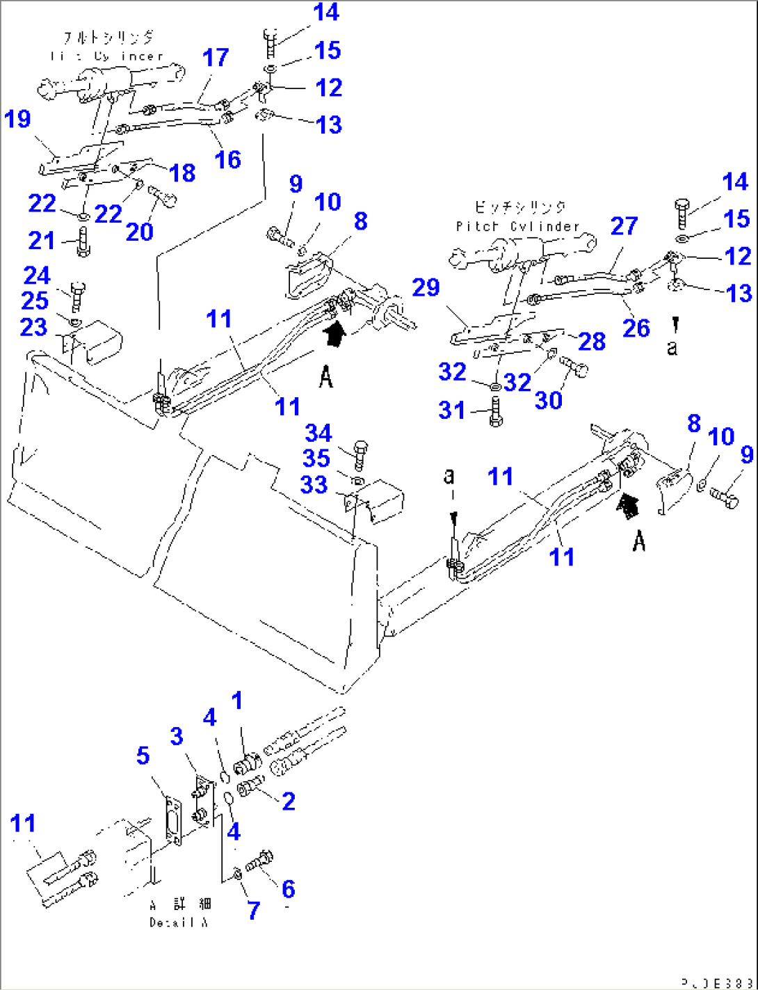 TILT DOZER LINE (WITH PITCH LINE)(#65001-)