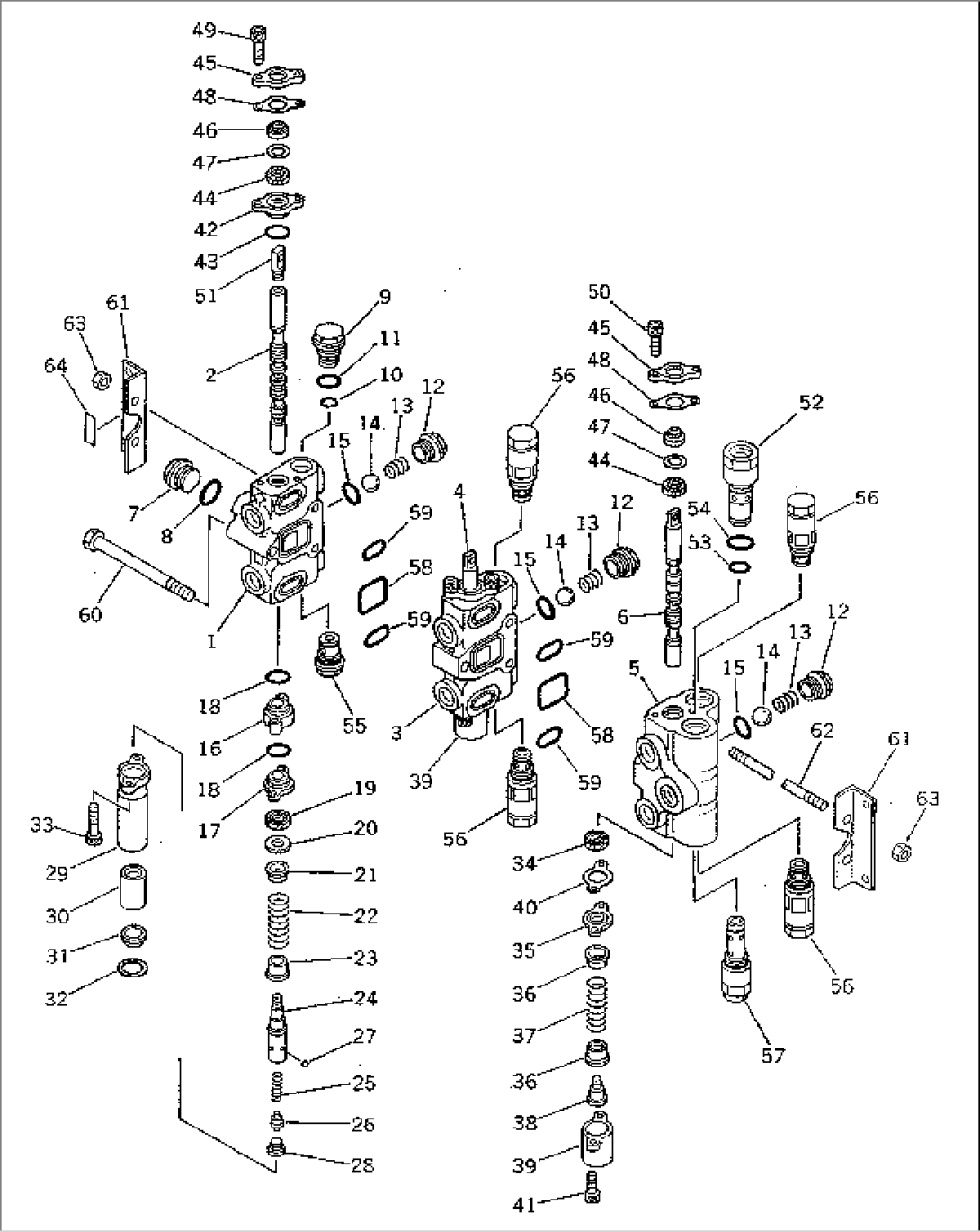 3-SPOOL CONTROL VALVE (1/2)(#10001-11999)