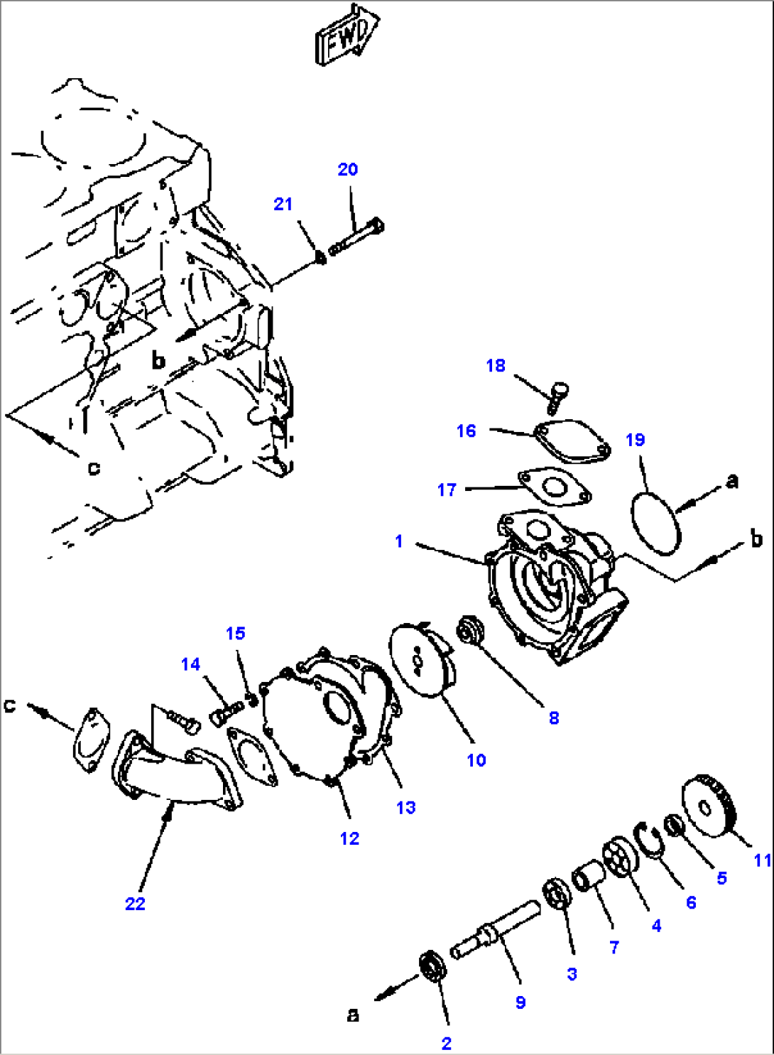 FIG. A5010-A3J3 WATER PUMP