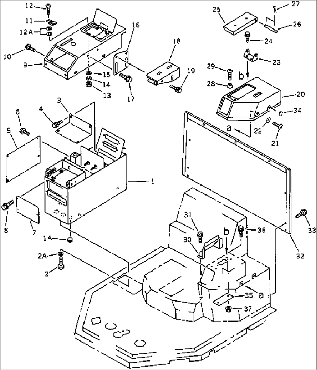 CONSOLE BOX (WITH AIR CONDITIONER OR CAR HEATER)(#20001-)
