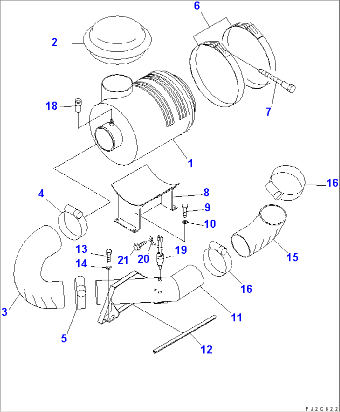 AIR CLEANER AND PIPING