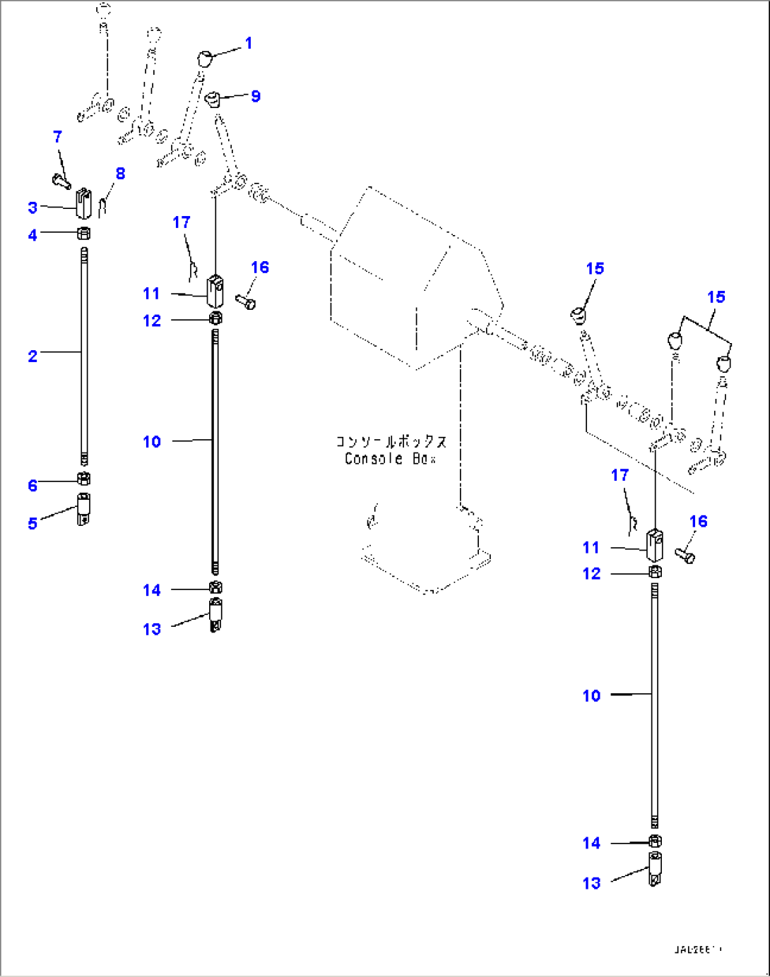Floor Frame, Control Lever Knob (1/5) (#1001-)