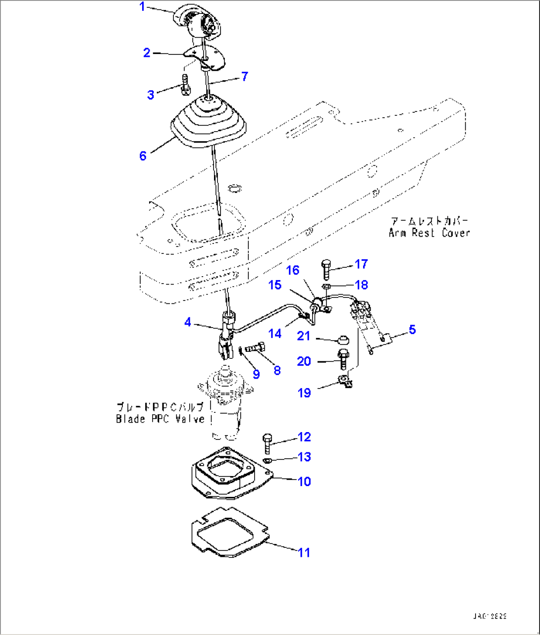 Dozer Control, Lever (#2116-)