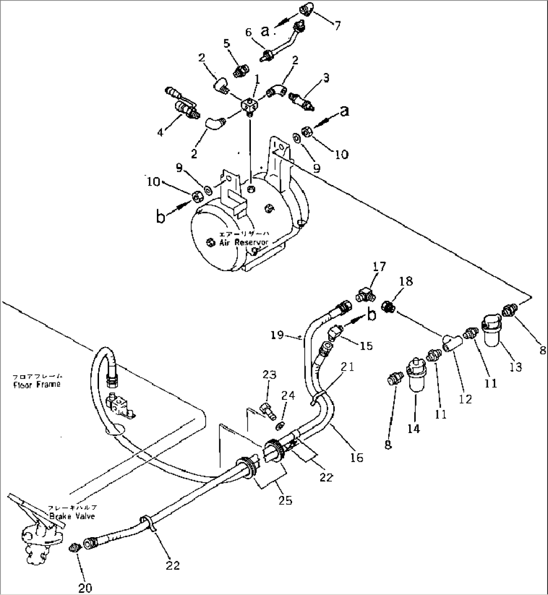 UPPER AIR PIPING (2/6) (RESERVOIR TO BLOCK¤ BRAKE)