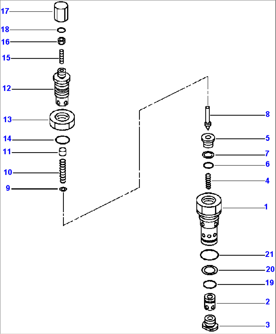 RELIEF VALVE (2-SPOOL OR 3-SPOOL CONTROL VALVE)