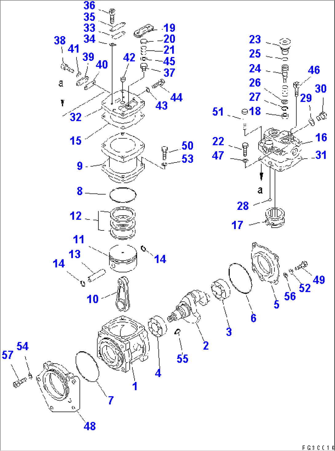 AIR COMPRESSOR (REAR) (INNER PARTS)