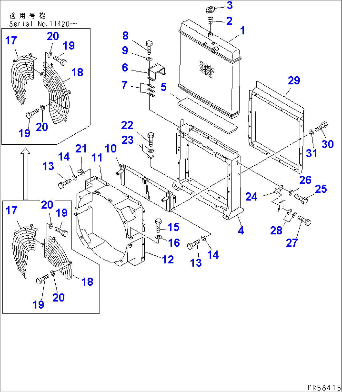 RADIATOR (AUTO TRANSMISSION SPEC.)(#11380-)