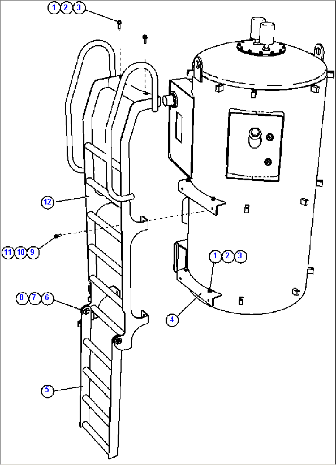 HYDRAULIC TANK LADDER INSTALLATION