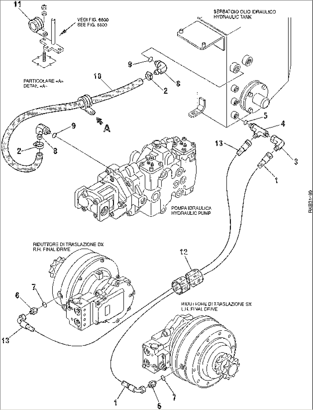 HYDRAULIC PIPING (DRAIN LINE)