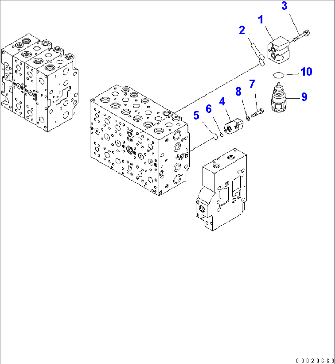 MAIN VALVE (2-ACTUATOR) (6/25) (#K50500-)