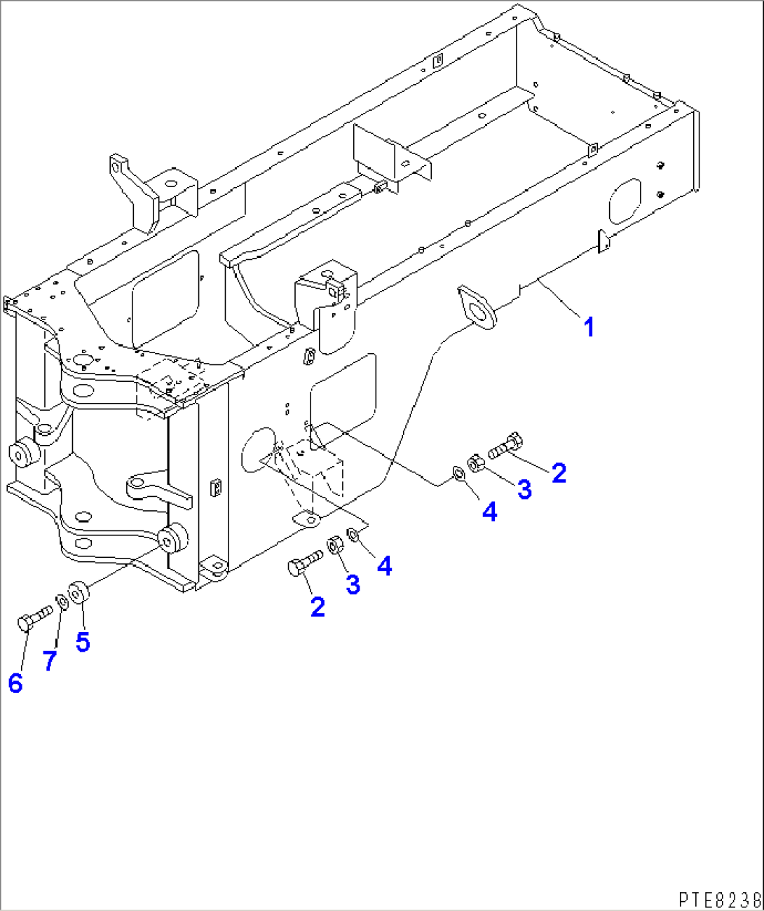 REAR FRAME UNIT (WITH ADDITIONAL COUNTER WEIGHT)