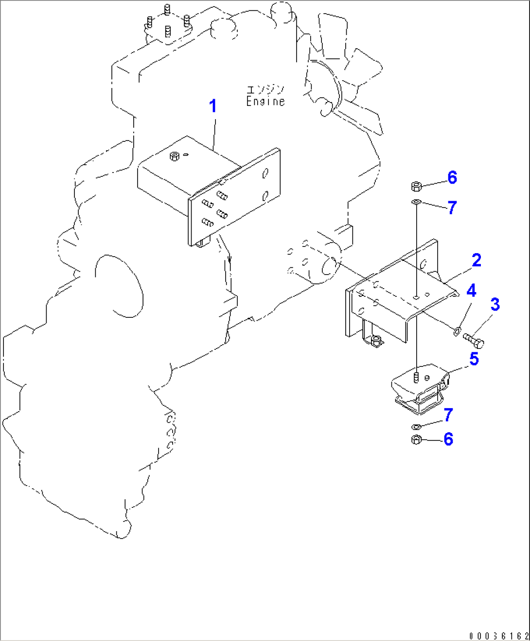 ENGINE MOUNTING PARTS(#13801-)