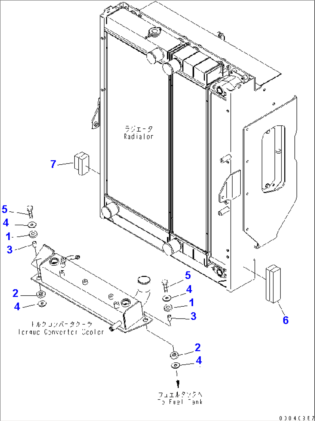 RADIATOR (TORQUE CONVERTER COOLER)(#65001-)